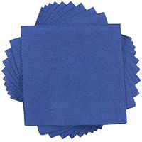 JAM PAPER Medium Lunch Napkins - 6 1/2 x 6 1/2 - Blue - 50/Pack