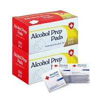 200Pcs Alcohol Prep Pads, Alcohol Wipes Individually Wrapped, Medical Swabs 3x6CM for Wounds, Personal Cleansing Wipes for Mobile Phones Watches Earrings