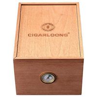 JUFU Cigar Box Cigar Box - Cigar Box Unpainted Mellow Cedar Wood Solid Cigar humidor Box 16 Sticks @@ (Color : A)