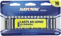 Rayovac Alkaline AAA Batteries, 16-Pack