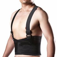 COLO Back Brace Lumbar Support with Adjustable Suspenders, front Strap for Easy and Quick Fastening Support Belt for Sciatica, Scoliosis or Herniated Disc