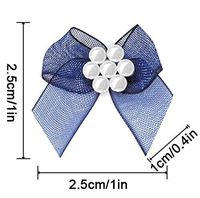 18 Color Pre-Tied Navy Satin Gift Bows (Pack of 50)