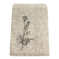 1000pk Flower Design Silver 6 x 9"H Paper Gift Bags Jewelry Packaging Displays