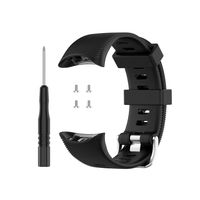 LDFAS Forerunner 45/45S Band, Soft Silicone Watch Strap Compatible for Garmin Forerunner 45S, Forerunner 45, Black