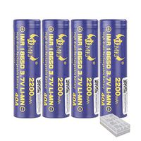 Rechargeable Li-ion Battery 3.7V 2200mAh Lithium Battery (4pc Flat top)