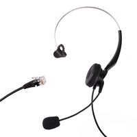 Telephone Headset with Microphone, for Plantronics A100, S10, S11, S12, S50, T10, T20, T50, T100, T110, IP Phone Headphone, Call Center Headset, RJ9 Plug, Monaural Over-The-Head