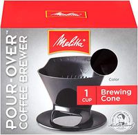 Melitta Single-Cup Pour Over Coffee Brewer, Black