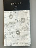 Envogue Paris Script Window Ivory, Tan and Brown Curtain Panel Pair (2) - 50 W x 96 inch L