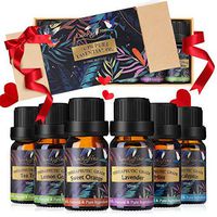 Essential Oils Set, 6 x 10 ml 100% Pure & Natural Essential Oils - Help Sleep, Calm Mood, Luckyfine Luxury Gift Box - Ideal Gift for Women/Men, Birthday, Christmas