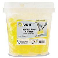 BIG 3 PACKAGING LLC Neutral Floor Cleaner, Lavender Scent, 100 Pak-Its/tub, 4 Tubs/Carton, New