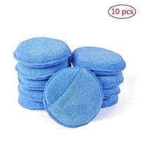Car Cleaning Polishing Microfiber Waxing Foam Sponge Vehicle Wax Applicator Washing Pad, Blue (10pcs)