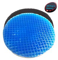 Tektrum Orthopedic Elastic Firm Swivel Gel Seat Cushion Rotatory Chair Pad with 360 Degree Rotation for Home, Office, Chairs, Car - Relief for Sweaty Bottom, Hip Pain – Portable, Comfortable (19036)