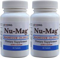 Nu-Mag Magnesium Chloride with Calcium Enteric Coated 60 Tablets per Bottle PACK of 2