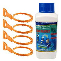 VALWORD Powerful Sink and Drain Cleaner Chemical Powder Agent for Kitchen Toilet Pipe Dredging with Drain Snake Hair Drain Clog Remover Cleaning Tool