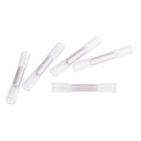 Acouto 100pcs Insulated Heat Shrink Butt Connectors 26-24AWG Eletronic Wire Connector Kit Transparent Crimp Terminal Connector