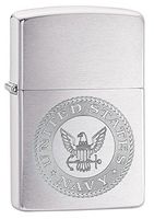 Zippo Personalized Message Engraved on Backside Customized Navy Classic Design Windproof Lighter