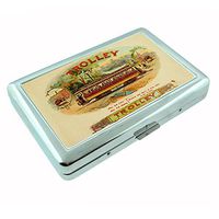 Perfection In Style Metal Silver Cigarette Case Vintage Tobacco Labels Design 012
