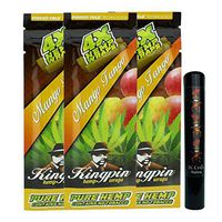 Herb Airtight Tube Pocket Protector with Kingpin Mango Tango Hemp Wraps 3 Count DC Crafts Nation- Tiki Man