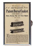 1874 Patent Burial Casket Gothic Victorian Horror Decorative Pill Box