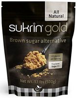 Sukrin Gold - Natural Brown Sugar Alternative - No Calorie Erythritol Sweetener for Keto, Low Carb and Diabetic Diets - 1.1 lb Bag (Single)
