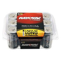 RAY-O-VAC Ultra Pro Alkaline Batteries, C, 12/Pack, New