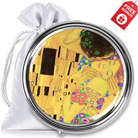 Pill Box Case with Design. 3 Compartments. 3 Times A Day Organizer for Vitamins Supplements Medication Storage. Portable for Purse & Pockets. Travel Essentials. Gustav Klimt The Kiss