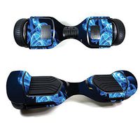 MightySkins Skin Compatible with Swagtron T580 - Blue Flames | Protective, Durable, and Unique Vinyl Decal wrap Cover | Easy to Apply, Remove, and Change Styles | Made in The USA