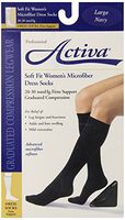 Activa 20-30 mmHg Soft Fit Knee High Socks, Navy, Large
