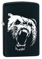 Zippo Lighter: Grizzly Bear - Black Matte 78276
