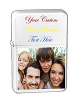 Hat Shark Personalized Custom Text on Top Image on Bottom 3D Color Printed Vector KGM Thunderbird Vintage Lighter Groomsmen, Wedding, Anniversary, Birthday, Gift - Multiple Colors (White Matte)