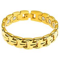 Divoti Double Ridge PVD Gold 316L Magnetic Bracelet for Men-70