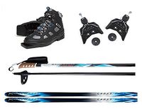Whitewoods 75mm 3Pin Cross Country Package, Skis Boots Bindings Poles, 207cm (36)