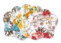 6 Pack Organic Cloth Pads Zero Waste Reusable Menstrual Pads Sanitary Washable 100% Cotton Waterproof Leak-Proof No Allergy (7" Regular/Normal)