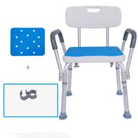 Bathroom Non-slip Shower stool, Restroom Aluminum alloy Shower chair Bath chair Shower seat with arms Suitable for disabled Elderly Pregnant women-C 47x41(19x16inch)4741(19x16inch)