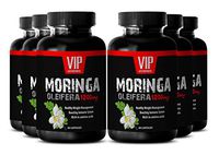 Moringa Leaf Natural Powder - Moringa OLEIFERA Extract 1200mg - Cholesterol Reducer - 6 Bottles 360 Capsules