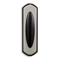 Heath Zenith SL-7303-02 Wireless Battery Operated Push Button, Black and Satin Nickel Finish