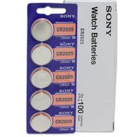 Sony CR2025 3 Volt Lithium Manganese Dioxide Batteries, Genuine Sony Blister Packaging (100 Pieces)