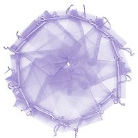 Wuligirl 100pcs Sheer Organza Bag 5 x 7 Inch Lavender Drawstring Transparent Jewelry Pouches Lipstick Baby Shower Party Wedding Holidays Favor Candy Bags(Lilac 5x7'')