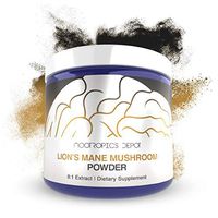 Lions Mane Mushroom Powder | 8:1 Extract | 60 Grams | Hericium erinaceus | Organic Whole Fruiting Body Mushroom | Brain Health Supplement | Neuroprotective + Boosts Mood | Supports Immune Health