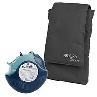 DURAGADGET Lightweight Cushioned & Ultra-Portable Case with Belt Loop in Black - Compatible with Diskus Asthma Inhalers
