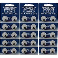 Powertron Thirty (30) Button Cell Watch LR626 AG4 Batteries