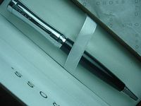 Cross Executive Companion Pearlescent Midnight Black Barrel and Extremely Polished Cap and Appointments Parasol Ballpoint Pen