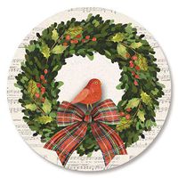 Merry Wreath Christmas Envelope Seals - Set of 72 Holoiday Envelope Stickers