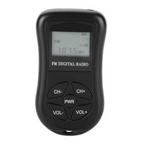 Digital Radio with Earphones,VBESTLIFE Portable FM Radio with LCD Display,Low Power MP3 Player Radio