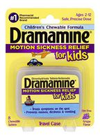 Dramamine Motion Sickness Relief for Kids | Chewable Grape | 8 Count | 2 Pack