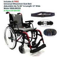 Karman Ultra Lightweight Ergonomic Wheelchair S-Ergo305Q16RS - Quick Release Wheels, Frame Color Rose Red, Seat Size 16" X 17", Factory Adjustable Seat Height & FREE OPC™ Wheelchair Seatbelt!