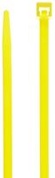 Standard Cable Tie, 30lbs Tensile Strength, 1-1/4" Bundle Diameter, 0.130" Width, 5.6" Length, Yellow