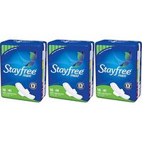 Stayfree Long Super Maxi with Wings, Heavy Protection, 16 Count (Pack of 3)
