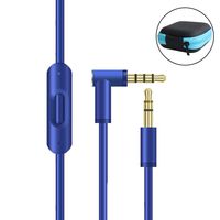Lektuen Beats Cord Replacement Beats Audio Cord with Inline Mic and Volume Control for Beats by Dr Dre Headphones Solo/Studio/Pro/Detox/Wireless/Mixr/Executive/Pill (Blue+Storage Case)