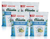 Ricola Cool Relief ICY Menthol Herbal Cough Suppressant Throat Drops, 19ct Bag (Pack of 4)